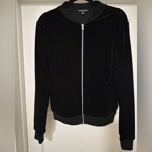 Black velvet, American apparel bomber jacket